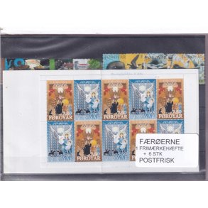 F�r�erne - 1 Frim�rkeh�fte + 6 Stk. - Postfrisk