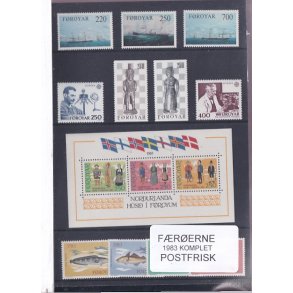 F�r�erne - 1983 Komplet - Postfrisk
