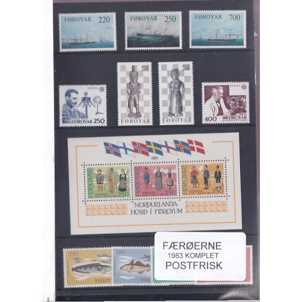 F�r�erne - 1983 Komplet - Postfrisk