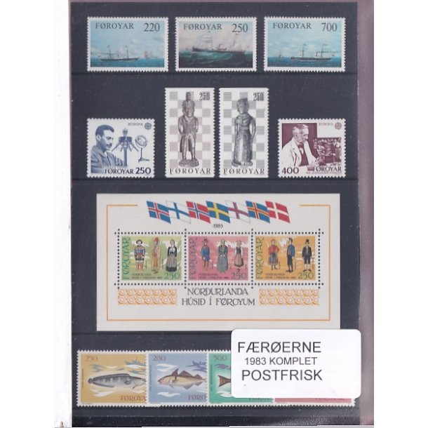 F�r�erne - 1983 Komplet - Postfrisk
