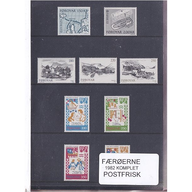 F�r�erne - 1982 Komplet - Postfrisk