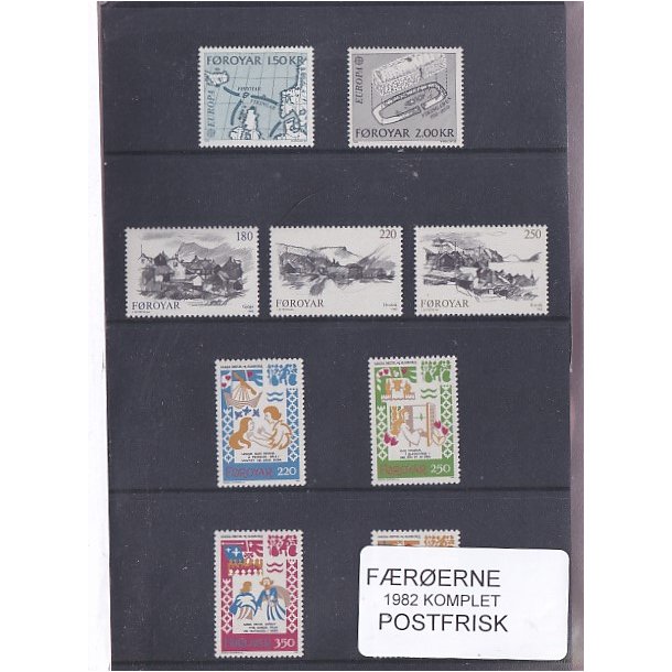 F�r�erne - 1982 Komplet - Postfrisk