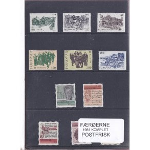 F�r�erne - 1981 Komplet - Postfrisk