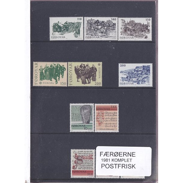 F�r�erne - 1981 Komplet - Postfrisk