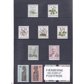 F�r�erne - 1980 Komplet - Postfrisk