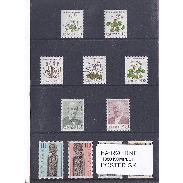 F�r�erne - 1980 Komplet - Postfrisk
