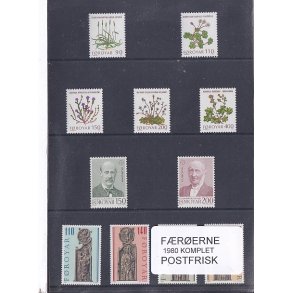 F�r�erne - 1980 Komplet - Postfrisk