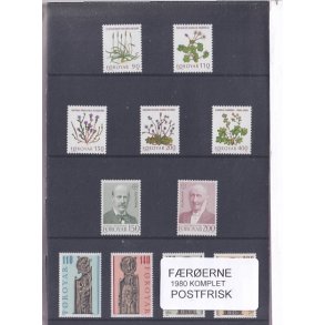 F�r�erne - 1980 Komplet - Postfrisk