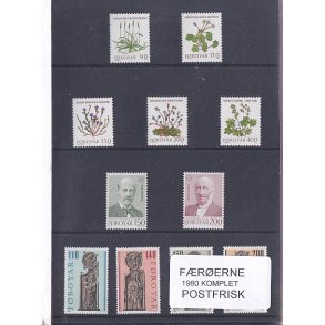 F�r�erne - 1980 Komplet - Postfrisk