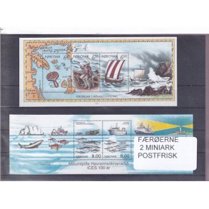 F�r�erne - 2 Miniark - Postfrisk