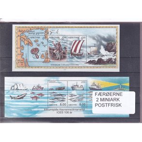 F�r�erne - 2 Miniark - Postfrisk