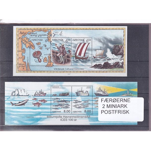 F�r�erne - 2 Miniark - Postfrisk