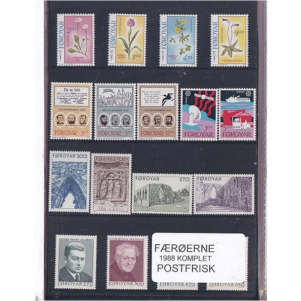 F�r�erne - 1988 Komplet - Postfrisk