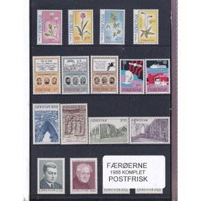 F�r�erne - 1988 Komplet - Postfrisk