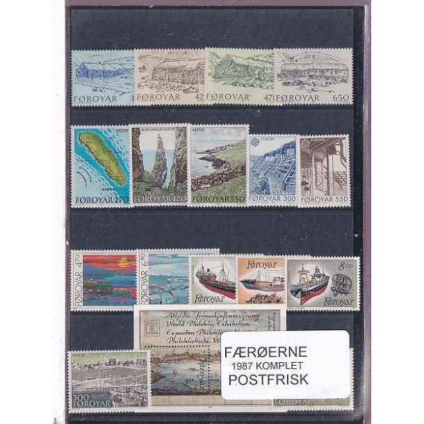 F�r�erne - 1987 Komplet - Postfrisk