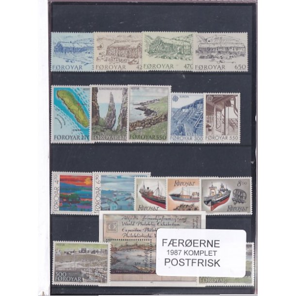 F�r�erne - 1987 Komplet - Postfrisk