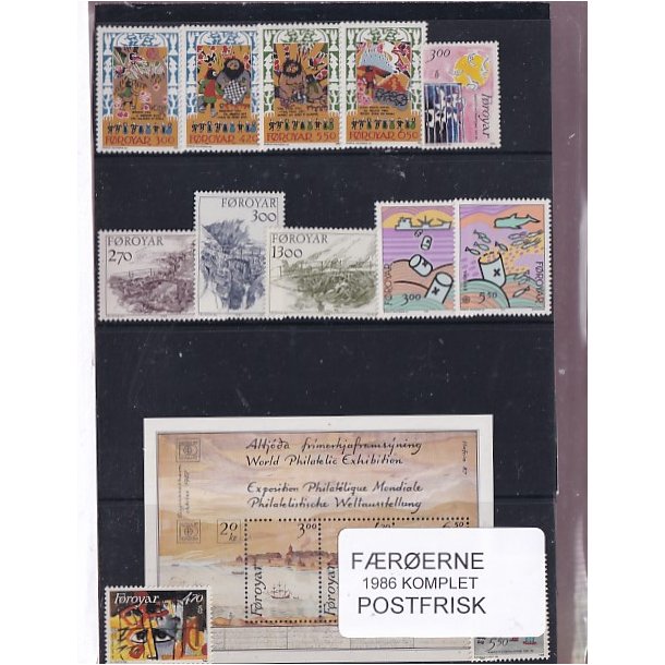 F�r�erne - 1986 Komplet - Postfrisk