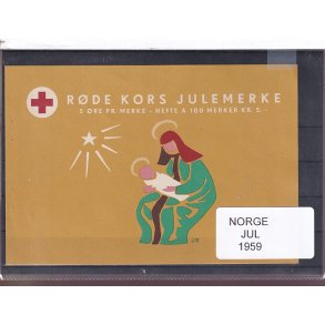Norge - Rde kors Julemrke 1959 - Ubrugt