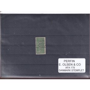 Perfin - E. Olsen & Co - p AFA 178 - Brugt.