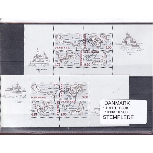 Danske Smer AFA 1090 A -1090 B - Stemplet