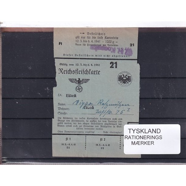 Tyskland - Rationeringsmrker - 2. Verdenskrig 