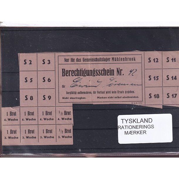 Tyskland - Rationeringsmrker - 2. Verdenskrig 