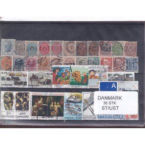 Danmark Samling - 36 Stk. Stemplet/Ustemplet