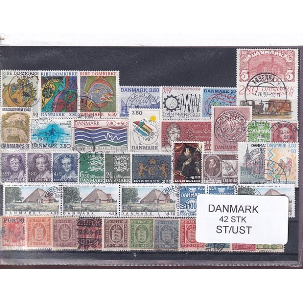 Danmark Samling - 42 Stk. Stemplet/Ustemplet