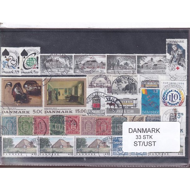 Danmark Samling - 33 Stk. Stemplet/Ustemplet