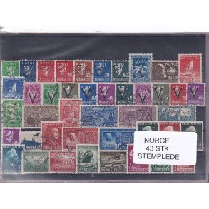 Norge Samling - 43 Stk.  - Stemplet