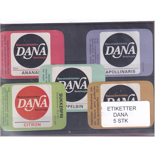 Etiketter - Dana 5 Stk.