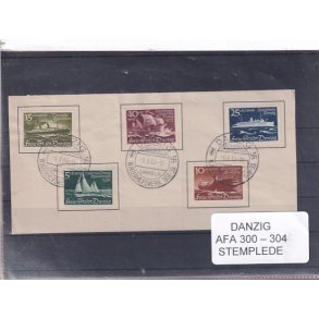 Danzig - AFA 300 - 304 - Stemplet