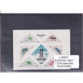 Lundy - Europa 1961 - 1 Stk. Miniark - Postfrisk