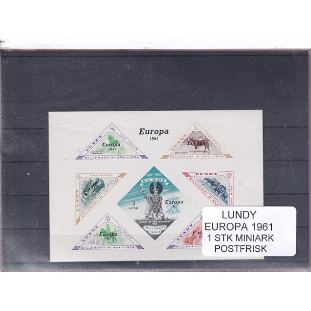 Lundy - Europa 1961 - 1 Stk. Miniark - Postfrisk