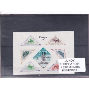 Lundy - Europa 1961 - 1 Stk. Miniark - Postfrisk