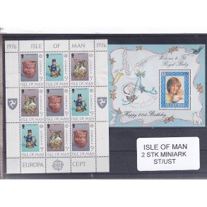 Isle of Man - 2 Stk. Miniark - Ustemplet