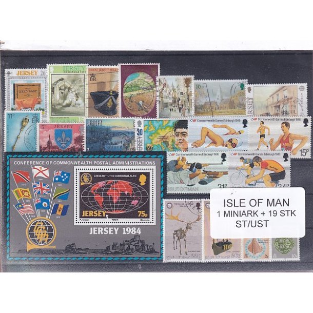 Isle of Man - 1 Stk. Miniark + 19 Stk. - Stemplet/Ustemplet
