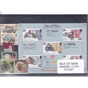 Isle of Man - 1 Stk. Miniark + 6 Stk. - Stemplet/Ustemplet