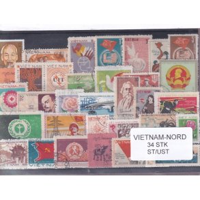 Nord Vietman Samling - 34 Stk. Stemplet/Ustemplet