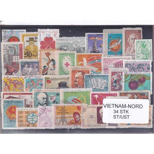 Nord Vietman Samling - 34 Stk. Stemplet/Ustemplet