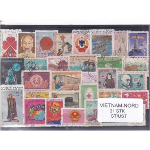 Nord Vietman Samling - 31 Stk. Stemplet/Ustemplet