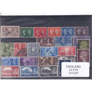 England - 24 Stk.  Stemplet/Ustemplet