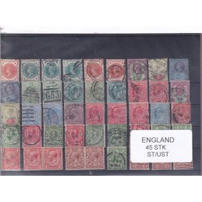 England - 45 Stk.  Stemplet/Ustemplet