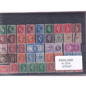 England - 41 Stk.  Stemplet/Ustemplet