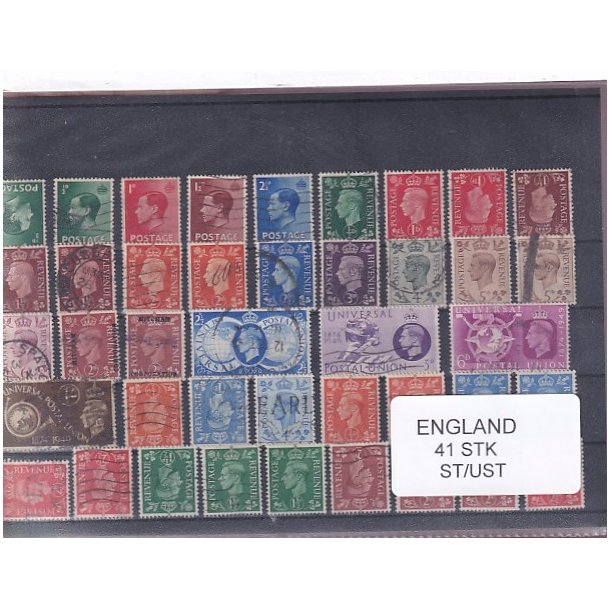 England - 41 Stk.  Stemplet/Ustemplet