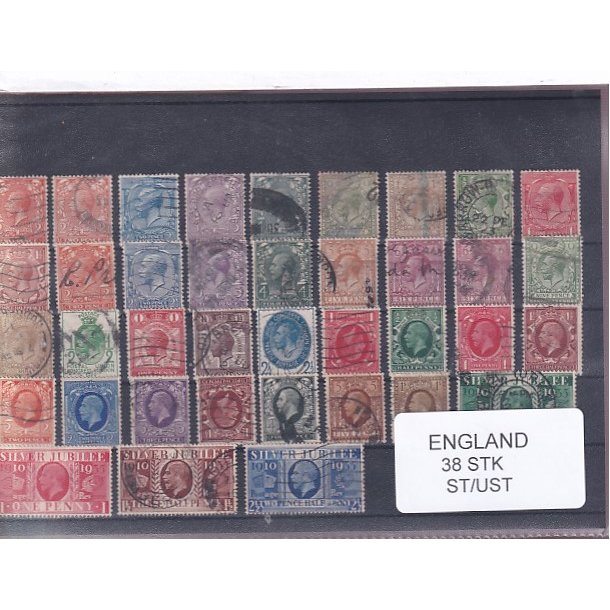 England - 38 Stk.  Stemplet/Ustemplet