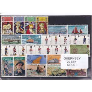 Guernsey - 29 Stk. Stemplet/ustemplet