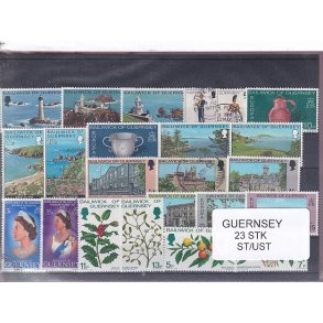 Guernsey - 23 Stk. Stemplet/ustemplet
