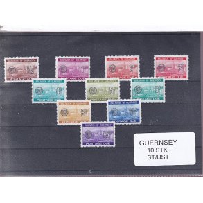 Guernsey - 10 Stk. Stemplet/Ustemplet