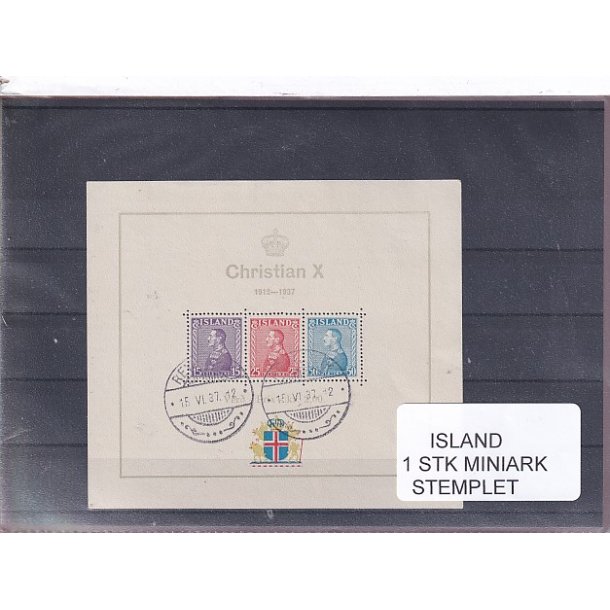 Island - 1 Stk. Miniark - Stemplet